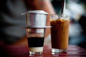 ca phe sua da - vietnamese coffee with condensed milk